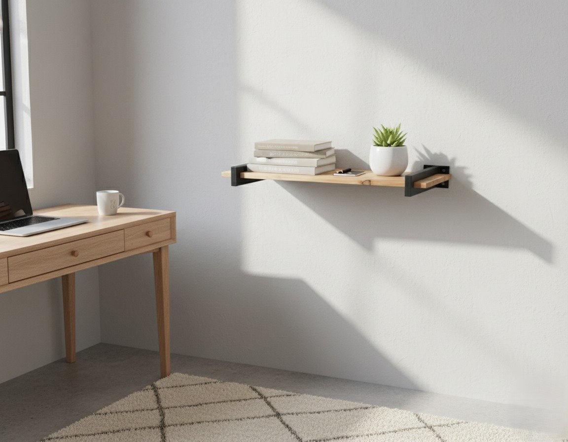 Detalle del marco de metal de la repisa industrial